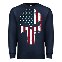 Navy the punisher american flag Premium Sweatshirt - artisFamous
