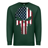 Sports Green the punisher american flag Premium Sweatshirt - artisFamous