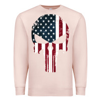 Pale Pink the punisher american flag Premium Sweatshirt - artisFamous