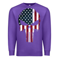 Purple the punisher american flag Premium Sweatshirt - artisFamous