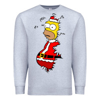 Heather Grey Homer Claus Christmas Premium Sweatshirt - artisFamous