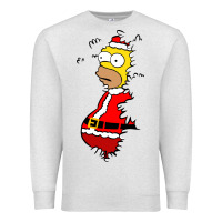 Oatmeal Heather Homer Claus Christmas Premium Sweatshirt - artisFamous