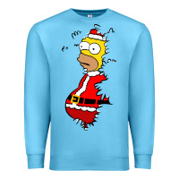 Ocean Blue Homer Claus Christmas Premium Sweatshirt - artisFamous