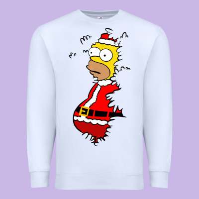 Homer Claus Christmas Premium Sweatshirt Designed By Artisfamous