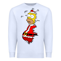 White Homer Claus Christmas Premium Sweatshirt - artisFamous