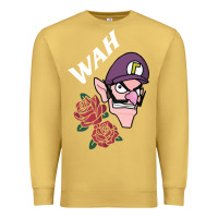 Antique Gold waluigi voice ( wah ) Premium Sweatshirt - artisFamous