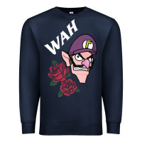 Navy waluigi voice ( wah ) Premium Sweatshirt - artisFamous