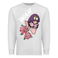 Oatmeal Heather waluigi voice ( wah ) Premium Sweatshirt - artisFamous