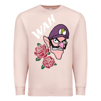 Pale Pink waluigi voice ( wah ) Premium Sweatshirt - artisFamous