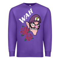 Purple waluigi voice ( wah ) Premium Sweatshirt - artisFamous