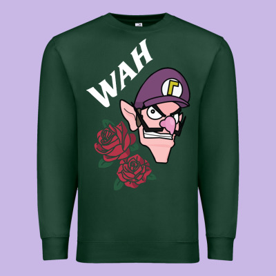 Waluigi Voice ( Wah ) Premium Sweatshirt Designed By Artisfamous