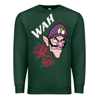 Sports Green waluigi voice ( wah ) Premium Sweatshirt - artisFamous