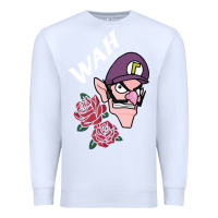 White waluigi voice ( wah ) Premium Sweatshirt - artisFamous