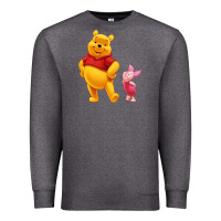 Charcoal Heather Winnie the Pooh Piglet Premium Sweatshirt - artisFamous