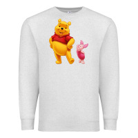 Oatmeal Heather Winnie the Pooh Piglet Premium Sweatshirt - artisFamous