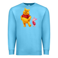 Ocean Blue Winnie the Pooh Piglet Premium Sweatshirt - artisFamous