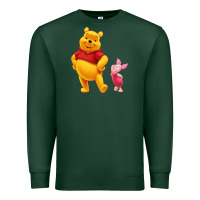 Sports Green Winnie the Pooh Piglet Premium Sweatshirt - artisFamous