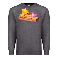 Charcoal Heather Winnie the Pooh Piglet Premium Sweatshirt - artisFamous