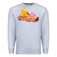 Heather Grey Winnie the Pooh Piglet Premium Sweatshirt - artisFamous