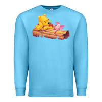 Ocean Blue Winnie the Pooh Piglet Premium Sweatshirt - artisFamous