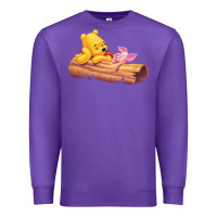Purple Winnie the Pooh Piglet Premium Sweatshirt - artisFamous