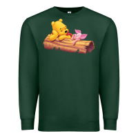Sports Green Winnie the Pooh Piglet Premium Sweatshirt - artisFamous