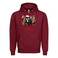 Burgundy christmas life is better with a french bulldog Zipper Hoodie - JahusDesignShop