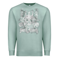 Seafoam black sab.bath official vintage dancing skele Premium Sweatshirt - artisFamous