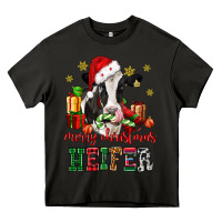 Asphalt merry christmas heifer cow Heavy Core Tee - CowGirlArtShop