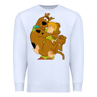 White Scooby Doo and Shaggy Premium Sweatshirt - artisFamous