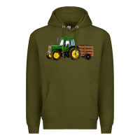 Army Green farm tractor Premium Hoodie - RanaPortraitStore