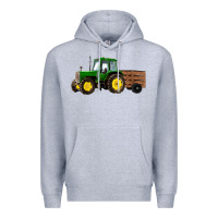 Heather Grey farm tractor Premium Hoodie - RanaPortraitStore