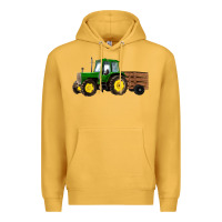 Mustard farm tractor Premium Hoodie - RanaPortraitStore