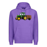 Purple farm tractor Premium Hoodie - RanaPortraitStore
