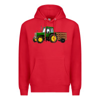 Red farm tractor Premium Hoodie - RanaPortraitStore
