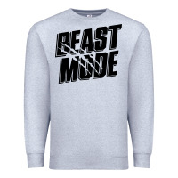 Heather Grey beast mode classic Premium Sweatshirt - artisFamous
