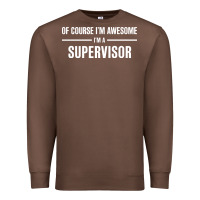 Chestnut i'm awesome i'm a supervisor Premium Sweatshirt - artisFamous