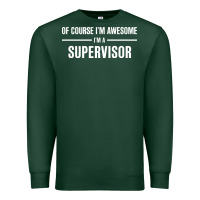 Sports Green i'm awesome i'm a supervisor Premium Sweatshirt - artisFamous