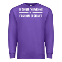 Purple i'm awesome i'm a fashion designer Premium Sweatshirt - artisFamous