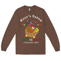 Chestnut logo for rosys saon mexicano Long Sleeve Tee - CowhideDigitalArt