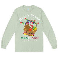 Matcha logo for rosys saon mexicano Long Sleeve Tee - CowhideDigitalArt