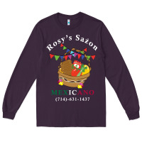 Plum logo for rosys saon mexicano Long Sleeve Tee - CowhideDigitalArt