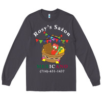 Smoke logo for rosys saon mexicano Long Sleeve Tee - CowhideDigitalArt