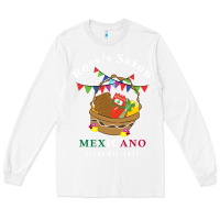 White logo for rosys saon mexicano Long Sleeve Tee - CowhideDigitalArt