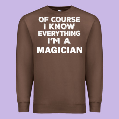 I Know Everything I'm A Magician Premium Sweatshirt Designed By Artisfamous