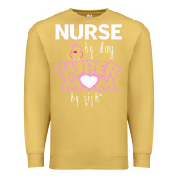 Antique Gold nurse by day super mom by night Premium Sweatshirt - artisFamous