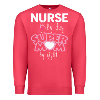 Cardinal nurse by day super mom by night Premium Sweatshirt - artisFamous