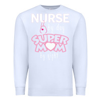 White nurse by day super mom by night Premium Sweatshirt - artisFamous