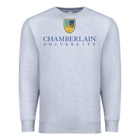 Heather Grey Chamberlain College Premium Sweatshirt - artisFamous