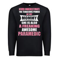 Black never underestimate mommy paramedic Premium Sweatshirt - artisFamous
